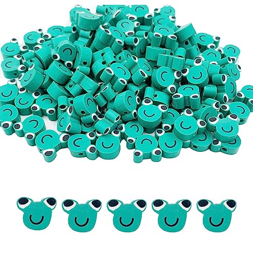 100 Stück lose Abstandshalter, Frosch, Polymerton, 10 mm, niedliche Perlen, Charms für DIY-Haarspangen, Halsketten, Armbänder, Schmuck, Ohrringe, handgefertigte Bastelarbeiten 100 Stück lose Abstandshalter, Frosch, Polymerton, 10 mm, niedliche Perlen, Charms für DIY-Haarspangen, Halsketten, Armbänder, Schmuck, Ohrringe, handgefertigte Bastelarbeiten von LOPURO