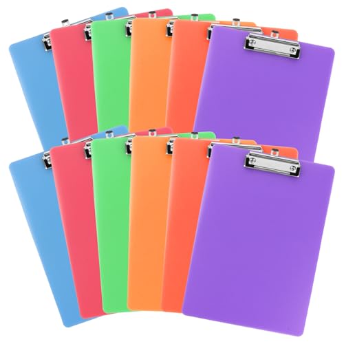 LOPYXBR 12 Stück Klemmbrett A4, Kunststoff Klemmbretter A4 mit Metalklemme und Aufhängeose, 315x225mm Clipboard A4 für Schule,Zuhause, Büro LOPYXBR 12 Stück Klemmbrett A4, Kunststoff Klemmbretter A4 mit Metalklemme und Aufhängeose, 315x225mm Clipboard A4 für Schule,Zuhause, Büro von LOPYXBR