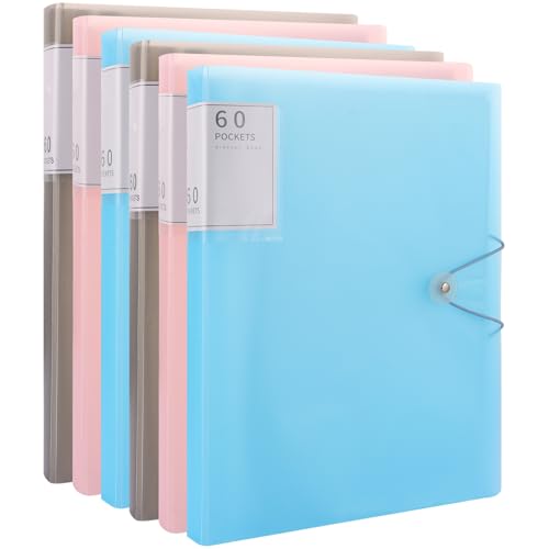 LOPYXBR 6 Stück Sichtbuch A4 mit Klarsichthüllen, 60 Taschen Mappe mit Klarsichthüllen A4, Präsentationsmappe A4 3 Farben Sichtbuch A4 für Schule & Büros LOPYXBR 6 Stück Sichtbuch A4 mit Klarsichthüllen, 60 Taschen Mappe mit Klarsichthüllen A4, Präsentationsmappe A4 3 Farben Sichtbuch A4 für Schule & Büros von LOPYXBR