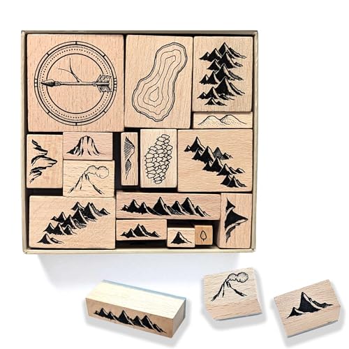 Lord Of Maps Fantasy Map-Making Stempel Kit - 16-teiliges Gummistempel-Set für TTRPG, Weltbau, Kampfkarten, Jounaling, Kunst & Handwerk - Berge, Hügel, Vulkan, See, Kompass Rose Lord Of Maps Fantasy Map-Making Stempel Kit - 16-teiliges Gummistempel-Set für TTRPG, Weltbau, Kampfkarten, Jounaling, Kunst & Handwerk - Berge, Hügel, Vulkan, See, Kompass Rose von LORD OF MAPS