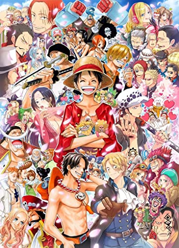LORDOS Malen Nach Zahlen Erwachsene, One Piece Anime Poster set, Paint by Numbers, Adults, Children,Beginners, DIY Hand-Painted Oil Painting Canvas Kits for Home Decoration, No Frame (50 x 60 cm) von LORDOS