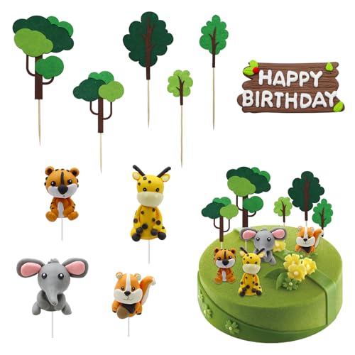 10 Stück Tortendeko 1. Geburtstag Junge Tortendeko Waldtiere Tortendeko Dschungel Tortendeko Happy Birthday Cake Topper 1. Geburtstag Kuchen Deko Safari Tortendeko Tiere für Junge Kinder Mädchen 10 Stück Tortendeko 1. Geburtstag Junge Tortendeko Waldtiere Tortendeko Dschungel Tortendeko Happy Birthday Cake Topper 1. Geburtstag Kuchen Deko Safari Tortendeko Tiere für Junge Kinder Mädchen von LOREC