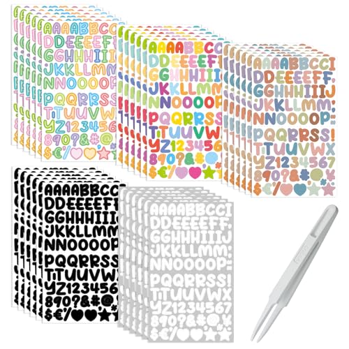 30 Blätter Selbstklebende Buchstaben Aufkleber Vinyl Klebebuchstaben Wetterfest Alphabet Aufkleber Selbstklebende Buchstaben Nummern Aufkleber mit 1 Stück Pinzette für DIY Scrapbook Grußkarte-1 30 Blätter Selbstklebende Buchstaben Aufkleber Vinyl Klebebuchstaben Wetterfest Alphabet Aufkleber Selbstklebende Buchstaben Nummern Aufkleber mit 1 Stück Pinzette für DIY Scrapbook Grußkarte-1 von LOREC