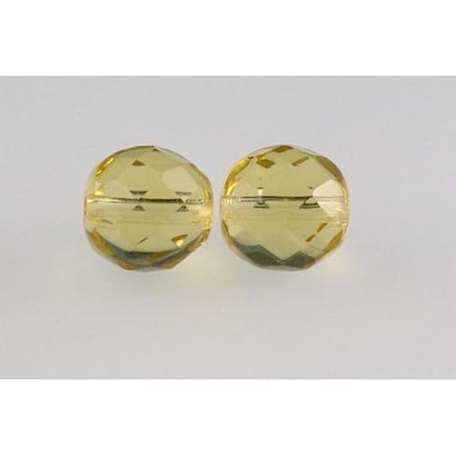 150 Stück feuerpolierte facettierte Perlen, rund, 10 mm, Farbe: 10020, Bohemia Kristallglas, Tschechien 15119001 von LOSKOSSLTDD1