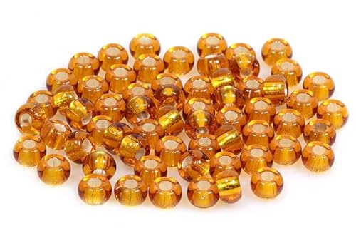 300 Stück gepresste Rocailles-Glasperlen, Preciosa Ornela 2/0, transparentes Braun, 81800 (10090–81800), Bohemia Kristallglas, Tschechien 311 19 001 von LOSKOSSLTDD1