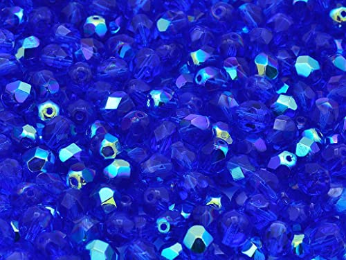 30060-28701 feuerpolierte facettierte Perlen, rund, 6 mm, transparent blau, 300 Stück 30060-28701 feuerpolierte facettierte Perlen, rund, 6 mm, transparent blau, 300 Stück von LOSKOSSLTDD1