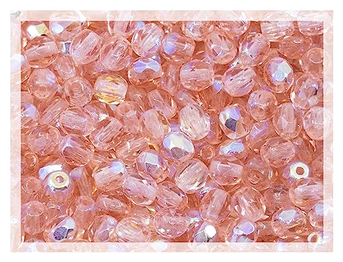 50 g, ca. 600 Perlen, facettierte, feuerpolierte gepresste tschechische Glasperlen, 4 mm, 70120-28701, Rosa Rosaline AB 50 g, ca. 600 Perlen, facettierte, feuerpolierte gepresste tschechische Glasperlen, 4 mm, 70120-28701, Rosa Rosaline AB von LOSKOSSLTDD1