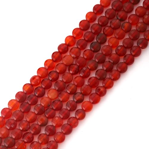 6 mm facettierte natürliche rote Achatsteinperlen, Münzscheibe, Edelstein-Abstandshalter, Perlen für Schmuckherstellung, DIY, Armband, Halskette 6 mm facettierte natürliche rote Achatsteinperlen, Münzscheibe, Edelstein-Abstandshalter, Perlen für Schmuckherstellung, DIY, Armband, Halskette von LOSKOSSLTDD1