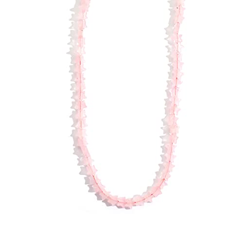 6 mm große Naturstein-Perlen in Sternform, lose Perlen, Handschmeichler, DIY, Muschelperlen für Damen, Schmuckherstellung, Rosenquarz von LOSKOSSLTDD1