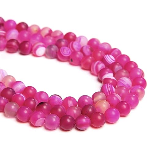 60 Stück 6 mm natürlicher, mattrosa gestreifter Achat, rund, glatt, lose Abstandshalter, Lochgröße 1 mm, Edelstein-Energieheilung, DIY-Perlen für Armbänder, Halsketten, Schmuckherstellung 60 Stück 6 mm natürlicher, mattrosa gestreifter Achat, rund, glatt, lose Abstandshalter, Lochgröße 1 mm, Edelstein-Energieheilung, DIY-Perlen für Armbänder, Halsketten, Schmuckherstellung von LOSKOSSLTDD1