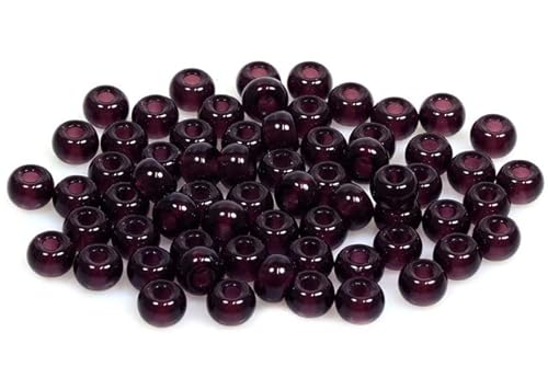 60 Stück gepresste Rocailles-Glasperlen, Preciosa Ornela 2/0, transparenter Amethyst (20080), böhmisches Kristallglas, Tschechien 311 19 001 von LOSKOSSLTDD1