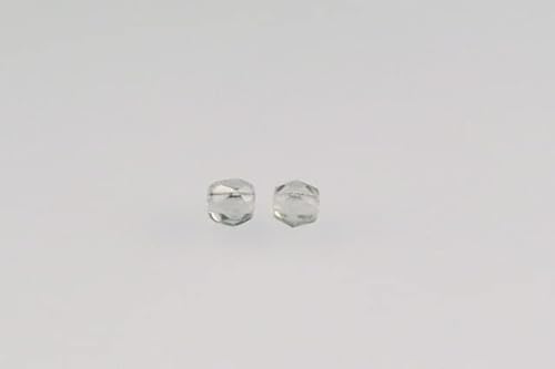 600 Stück feuerpolierte facettierte Perlen, rund, 3 mm, Grau (40010), Bohemia Kristallglas, Tschechien 15119001 von LOSKOSSLTDD1
