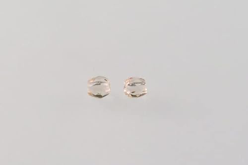 600 Stück feuerpolierte facettierte Perlen, rund, 3 mm, transparent rosa (70110), Bohemia Kristallglas, Tschechien 15119001 von LOSKOSSLTDD1