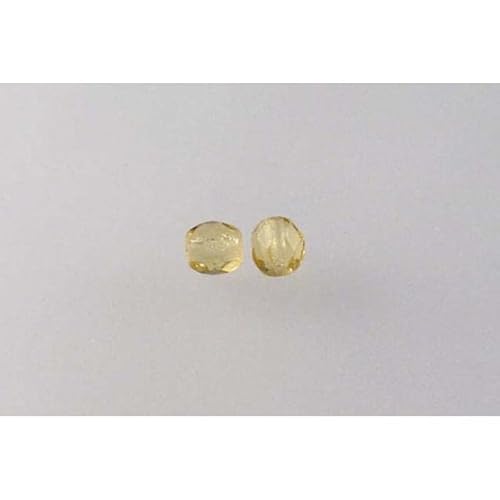 600 Stück feuerpolierte facettierte Perlen, rund, 4 mm, Farbe: 10020, Bohemia Kristallglas, Tschechien 15119001 von LOSKOSSLTDD1