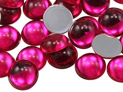 Acryl-Cabochons mit flacher Rückseite, 13 mm, Kunststoff, Edelsteine für Bastelarbeiten, Kostüme, Verzierungen, Kartenherstellung, Schmuck, Cosplay-Schmuck, 50 Stück von LOSKOSSLTDD1