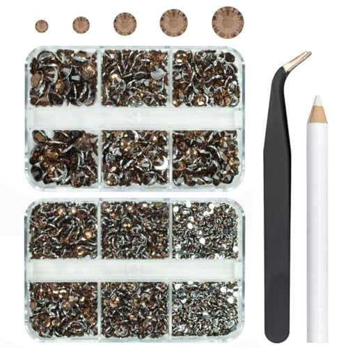 Braune Harz-Strasssteine, 2 mm, 3 mm, 4 mm, 5 mm, 6 mm, nicht-Hotfix-Edelsteine für Becher, Tassen, Flaschen, Basteln, Körper, Gesicht, Augen, Make-up, 3060 Stück Braune Harz-Strasssteine, 2 mm, 3 mm, 4 mm, 5 mm, 6 mm, nicht-Hotfix-Edelsteine für Becher, Tassen, Flaschen, Basteln, Körper, Gesicht, Augen, Make-up, 3060 Stück von LOSKOSSLTDD1