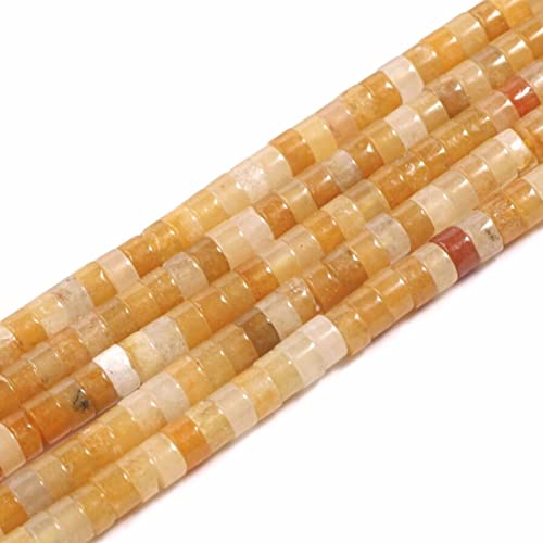 Heishi-Perlen, natürlicher Edelstein, 4 x 2 mm, lose, flach, rund, ungefärbt, Zylinder-Abstandshalter für Armbänder, Ohrringe, Schmuckherstellung, gelber Aventurin, 1 Strang Heishi-Perlen, natürlicher Edelstein, 4 x 2 mm, lose, flach, rund, ungefärbt, Zylinder-Abstandshalter für Armbänder, Ohrringe, Schmuckherstellung, gelber Aventurin, 1 Strang von LOSKOSSLTDD1