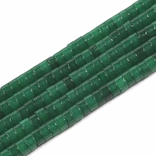 Heishi-Perlen, natürlicher Edelstein, 4 x 2 mm, lose, flach, rund, ungefärbt, Zylinder-Abstandshalter für Armbänder, Ohrringe, Schmuckherstellung, grüner Achat, 1 Strang Heishi-Perlen, natürlicher Edelstein, 4 x 2 mm, lose, flach, rund, ungefärbt, Zylinder-Abstandshalter für Armbänder, Ohrringe, Schmuckherstellung, grüner Achat, 1 Strang von LOSKOSSLTDD1