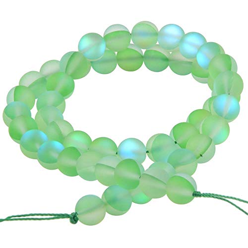 Matte Aurora-Kristallglasperlen, Edelstein, 8 mm, grün, mattiert, glitzernd, glänzende Meerjungfrau-Perlen, rund, lose Perlen, mattierter Mondstein für Schmuckherstellung Matte Aurora-Kristallglasperlen, Edelstein, 8 mm, grün, mattiert, glitzernd, glänzende Meerjungfrau-Perlen, rund, lose Perlen, mattierter Mondstein für Schmuckherstellung von LOSKOSSLTDD1