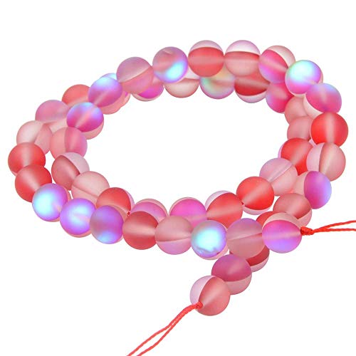 Matte Aurora-Kristallglasperlen, Edelstein, 8 mm, rot, mattiert, glitzernd, glitzernd, rund, lose Perlen, mattierter Mondstein für Schmuckherstellung Matte Aurora-Kristallglasperlen, Edelstein, 8 mm, rot, mattiert, glitzernd, glitzernd, rund, lose Perlen, mattierter Mondstein für Schmuckherstellung von LOSKOSSLTDD1