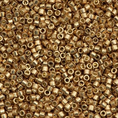 Miyuki Delica Rocailles, Rocailles, Größe 11/0, Duracoat, verzinkt, Champagner (# DB1834), Japan, Glas, 5 g von LOSKOSSLTDD1
