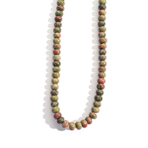Natürliche Rondelle-Steinperlen, Unakit, Halbedelsteinperlen, Abakus-Perlen, handgefertigt, Edelstein für Schmuckherstellung, Armband, Halskette, 5 x 8 mm Natürliche Rondelle-Steinperlen, Unakit, Halbedelsteinperlen, Abakus-Perlen, handgefertigt, Edelstein für Schmuckherstellung, Armband, Halskette, 5 x 8 mm von LOSKOSSLTDD1
