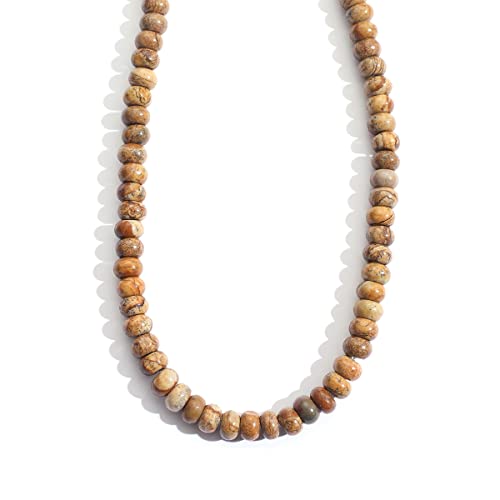 Natürliche Rondelle-Steinperlen, brauner Bildstein, Halbedelstein, Abakus-Perlen, Handarbeit, Edelstein für Schmuckherstellung, Armband, Halskette, 5 x 8 mm Natürliche Rondelle-Steinperlen, brauner Bildstein, Halbedelstein, Abakus-Perlen, Handarbeit, Edelstein für Schmuckherstellung, Armband, Halskette, 5 x 8 mm von LOSKOSSLTDD1