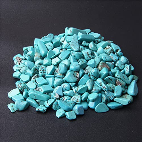 Natursteine, Türkis, ohne Loch, ungebohrt, unregelmäßige Splitter, Edelsteinperlen, Steinkies, Kristall, Trommelmineralien, Kies, Exemplare, Energie, dekorativer Stein für Aquarien, 500 Stück von LOSKOSSLTDD1