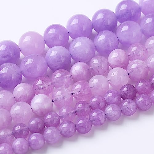 Runde lose Perlen, natürliche Edelsteinperlen, Kristall-Energiesteinperlen für Schmuckherstellung, 38,1 cm, Lavendel-Amethyst, 8 mm Runde lose Perlen, natürliche Edelsteinperlen, Kristall-Energiesteinperlen für Schmuckherstellung, 38,1 cm, Lavendel-Amethyst, 8 mm von LOSKOSSLTDD1