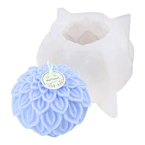 Kerzenform Kerzen Gießform Silikonformen 3D Lotus Blumenform Blumen Silikon Seifenform Für Kerzenherstellung Formen Kerzen, Wachs, Seife, Polymer Ton Handwerk Dekoration von Homry