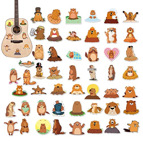 LOSOO Murmeltier-Aufkleber, 50 Stück Cartoon-Murmeltier-Aufkleber für Computer, Interessante Tier-Aufkleber, Wandbild, Heimaufkleber für Teenager, Wasserflaschen, Reisekoffer-Aufkleber LOSOO Murmeltier-Aufkleber, 50 Stück Cartoon-Murmeltier-Aufkleber für Computer, Interessante Tier-Aufkleber, Wandbild, Heimaufkleber für Teenager, Wasserflaschen, Reisekoffer-Aufkleber von LOSOO