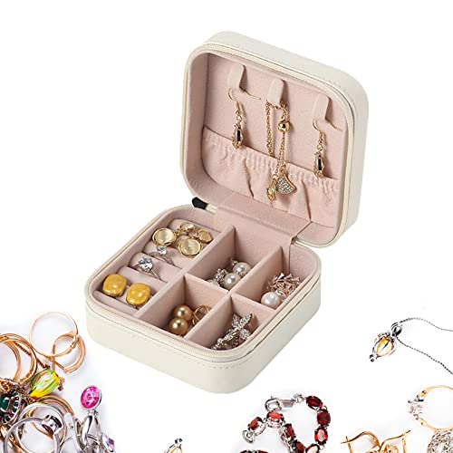 LOSOO Tragbares Schmuckkästchen - Personalisierte Schmuckschatulle für Frauen | Reiseschmuck-Aufbewahrungstasche für Halskette, Ohrringe, Ringe, Armband von LOSOO