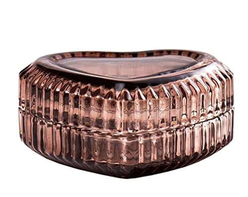 Schmuckkoffer Schmuckkästchen Schmuckbox Retro Glas Herz Und Runde Form Schmuck Organizer Box Grau Und Bernstein Schmuck Tablett Fall Für Armband Ring Halskette. Schmuckschatulle Schmuckaufbewahrung S von LOSTIS