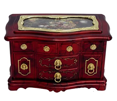 Schmuckkoffer Schmuckkästchen Schmuckbox Retro-Schmuckkästchen 3-lagige Schmuck-Organizer-Box Musik-Schmuckkästchen Mit Ballerina-Schmuckkästchen Für Frauen Schmuckschatulle Schmuckaufbewahrung Schmuc von LOSTIS