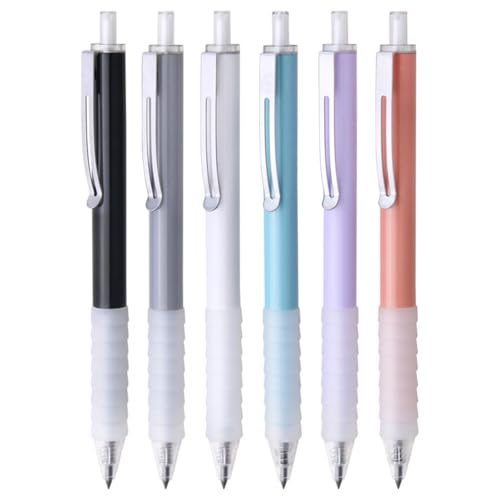 LOSVIP # 6PCS 1-ml-Kugelschreiber, Grip Pen, schwarze Kugelschreiber mit weichem, sanftes, perfekt zum (A*1+B*1+C*1+D*1+E*1+F*1, One Size*1+One Size*1+One Size*1+One Size*1+One Size*1+One Size*1) von LOSVIP