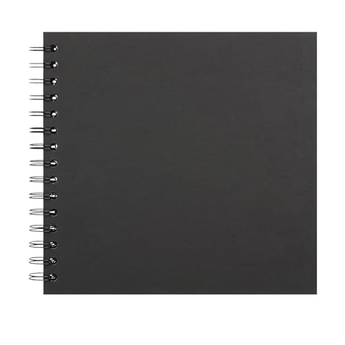 LOSVIP # Sammelalbum, 17,8 x 17,8 cm, DIY-Sammelalbum, Hardcover, Kraftpapier, Fotoalben, 20 Blätter, Erinnerungsbuch für die Familie, Hochzeit (Black, One Size) von LOSVIP