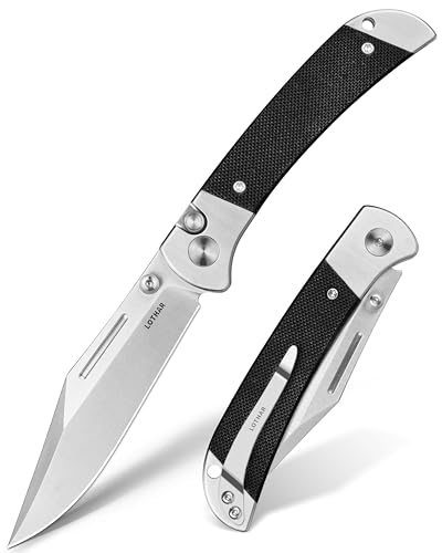 LOTHAR FALCON Taschenmesser, 7.7 CM Scharfe 14C28N Stahl Klappmesser, Kleines G10 Griff Einhandmesser mit Knopfdruck, Button Lock EDC Messer, Gürtelclip LOTHAR FALCON Taschenmesser, 7.7 CM Scharfe 14C28N Stahl Klappmesser, Kleines G10 Griff Einhandmesser mit Knopfdruck, Button Lock EDC Messer, Gürtelclip von LOTHAR