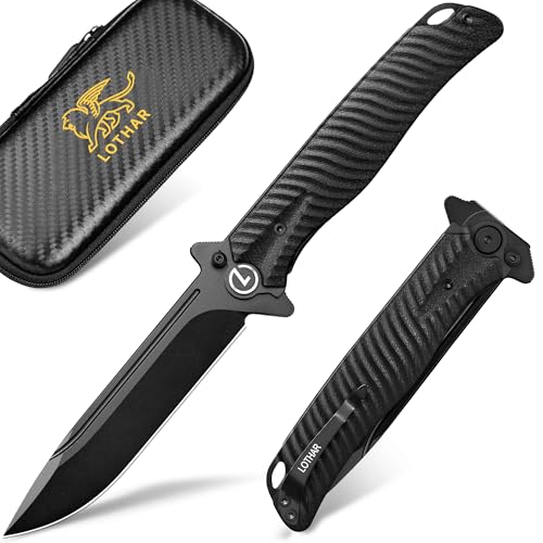 LOTHAR PHOENIX 2 Klappmesser, Scharfe D2 Stahl Klinge Jagdmesser, Messer Outdoor mit G10 Griff, Einhandmesser mit Liner Lock, Geschenke für Männer (klein) LOTHAR PHOENIX 2 Klappmesser, Scharfe D2 Stahl Klinge Jagdmesser, Messer Outdoor mit G10 Griff, Einhandmesser mit Liner Lock, Geschenke für Männer (klein) von LOTHAR
