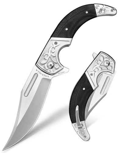 LOTHAR D2 Stahl Klappmesser, Einhandmesser mit G10 Griff, Taschenmesser mit Gürtelclip, Großes Outdoor Messer, Geeignet für Sammlung (TYRANNOSAURUS REX) LOTHAR D2 Stahl Klappmesser, Einhandmesser mit G10 Griff, Taschenmesser mit Gürtelclip, Großes Outdoor Messer, Geeignet für Sammlung (TYRANNOSAURUS REX) von LOTHAR