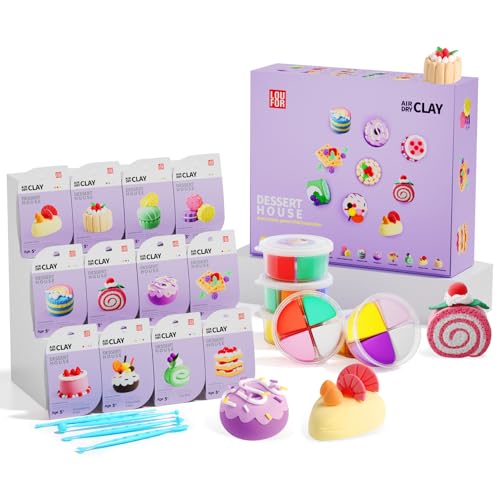 LOUFOR Modelliermasse Lufttrocknend - Lufttrocknender Ton Set, Ultraleichter & Soft, Sicher & Ungiftig, 12 Kisten DIY Magische Knete mit Werkzeugen, Kreative Basteln Spielzeug Geschenke für Kinder LOUFOR Modelliermasse Lufttrocknend - Lufttrocknender Ton Set, Ultraleichter & Soft, Sicher & Ungiftig, 12 Kisten DIY Magische Knete mit Werkzeugen, Kreative Basteln Spielzeug Geschenke für Kinder von LOUFOR