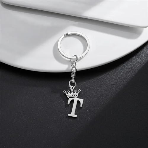 1 Stück Silber Buchstaben Schlüsselanhänger A–Z, Alphabet Anhänger für Auto und Taschen 1 Stück Silber Buchstaben Schlüsselanhänger A–Z, Alphabet Anhänger für Auto und Taschen von LOUKEKE