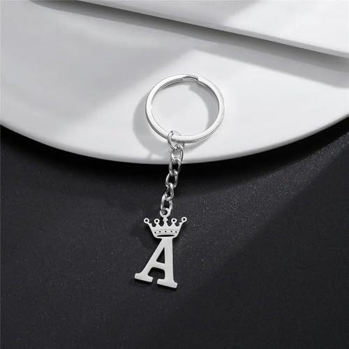 1 Stück Silber Buchstaben Schlüsselanhänger A–Z, Alphabet Anhänger für Auto und Taschen 1 Stück Silber Buchstaben Schlüsselanhänger A–Z, Alphabet Anhänger für Auto und Taschen von LOUKEKE