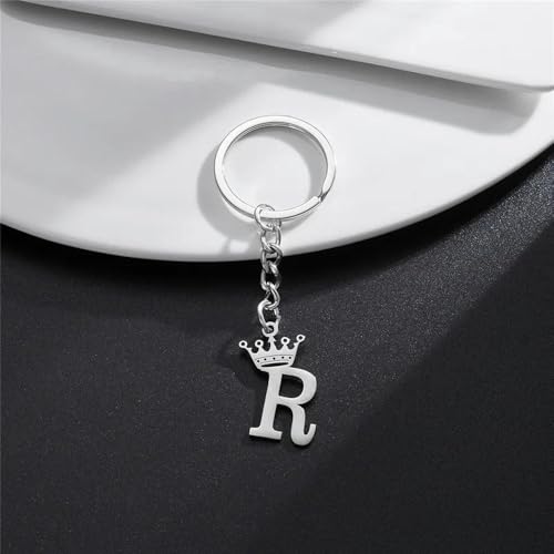 1 Stück Silber Buchstaben Schlüsselanhänger A–Z, Alphabet Anhänger für Auto und Taschen 1 Stück Silber Buchstaben Schlüsselanhänger A–Z, Alphabet Anhänger für Auto und Taschen von LOUKEKE
