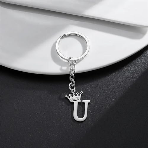 1 Stück Silber Buchstaben Schlüsselanhänger A–Z, Alphabet Anhänger für Auto und Taschen 1 Stück Silber Buchstaben Schlüsselanhänger A–Z, Alphabet Anhänger für Auto und Taschen von LOUKEKE