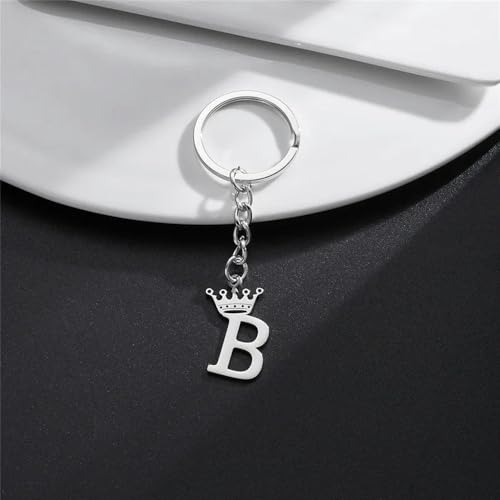 1 Stück Silber Buchstaben Schlüsselanhänger A–Z, Alphabet Anhänger für Auto und Taschen 1 Stück Silber Buchstaben Schlüsselanhänger A–Z, Alphabet Anhänger für Auto und Taschen von LOUKEKE