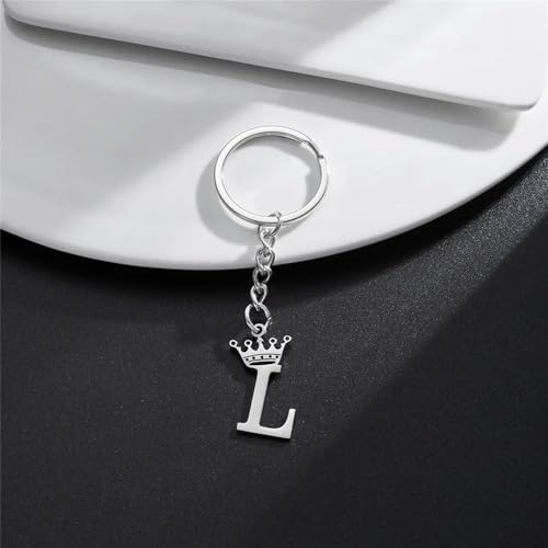 1 Stück Silber Buchstaben Schlüsselanhänger A–Z, Alphabet Anhänger für Auto und Taschen 1 Stück Silber Buchstaben Schlüsselanhänger A–Z, Alphabet Anhänger für Auto und Taschen von LOUKEKE
