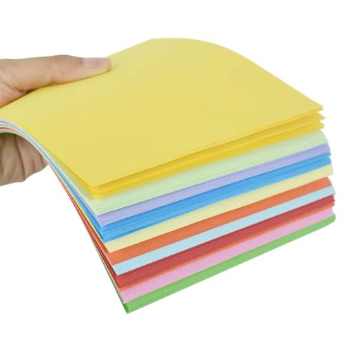 LOUKEKE 100 Blatt 8–15 cm Origami-Papier, doppelseitig, farbiges Origami-Papier, leicht zu Falten, DIY, handgefertigtes Faltpapier, Kunsthandwerk von LOUKEKE