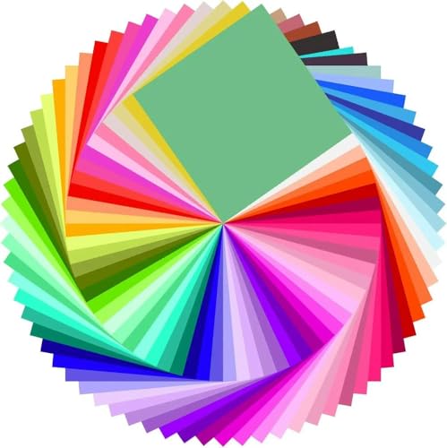 LOUKEKE 100 stücke Platz Origami Papier Einfarbig Doppel Seiten Falten Papier DIY Scrapbooking Handwerk von LOUKEKE