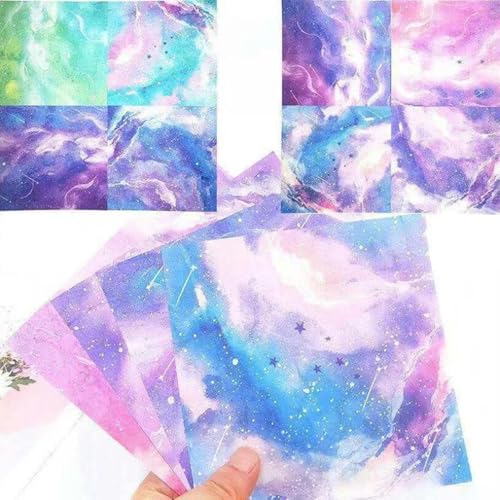 LOUKEKE 180 Stück Space Star Flower Origami-Papier, doppelseitig faltbar, DIY-Papiere, Basteln, Basteln, DIY-Materialien, Lieferanten, Party-Versorgung von LOUKEKE