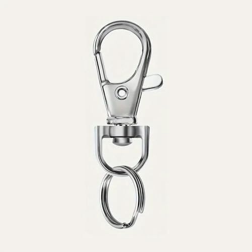 30 Stück Schlüsselanhängerhaken mit Schlüsselringen, kreisförmige Schlüsselanhängerclips, geeignet für DIY-Seilschmuck, Schlüsselanhänger, Geschenke von LOUKEKE